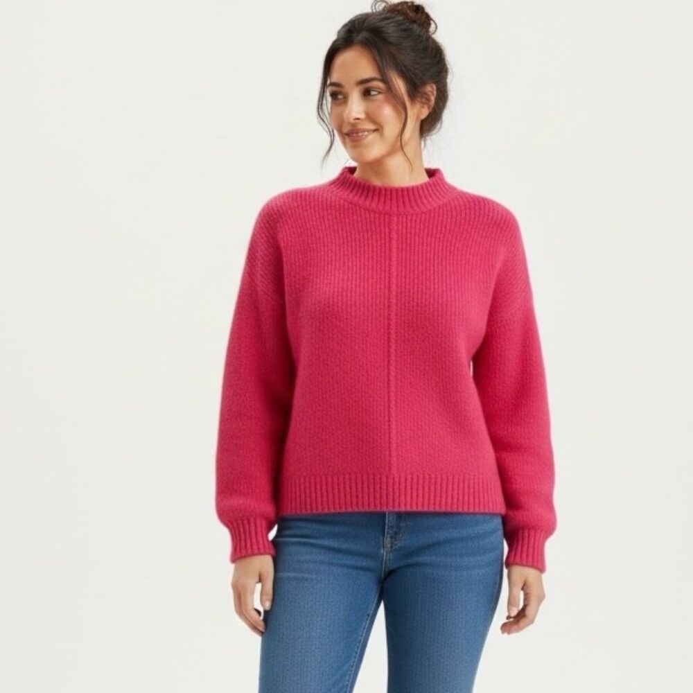 BP Nordstrom Womens Sweater Long Sleeve XS Red Mock Neck Winter Fall Christmas